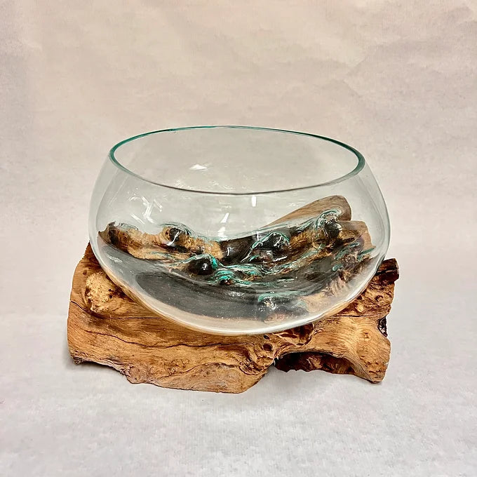 Madera natural con cristal - Grande