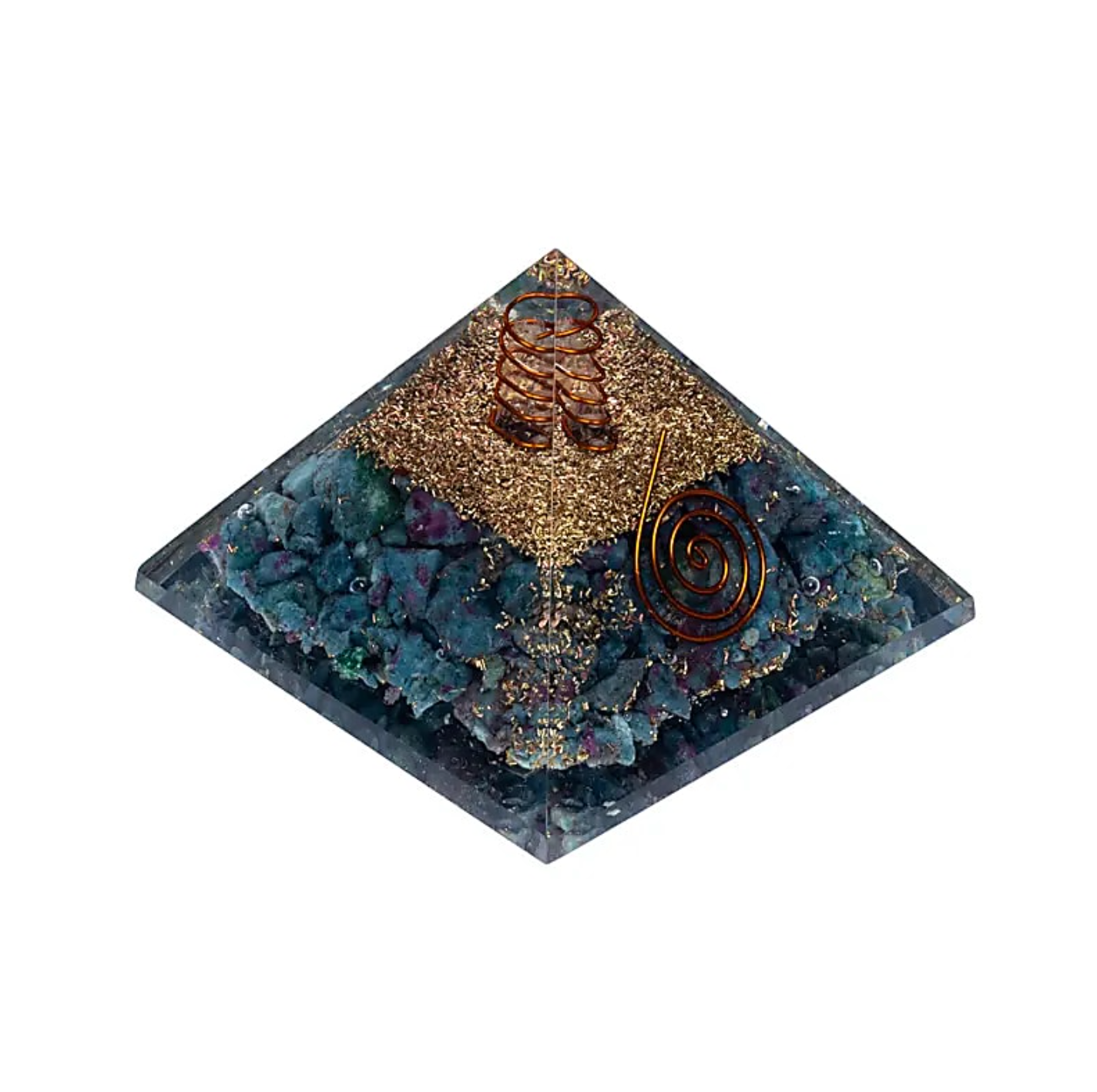 Orgonita Cianita y Rubí