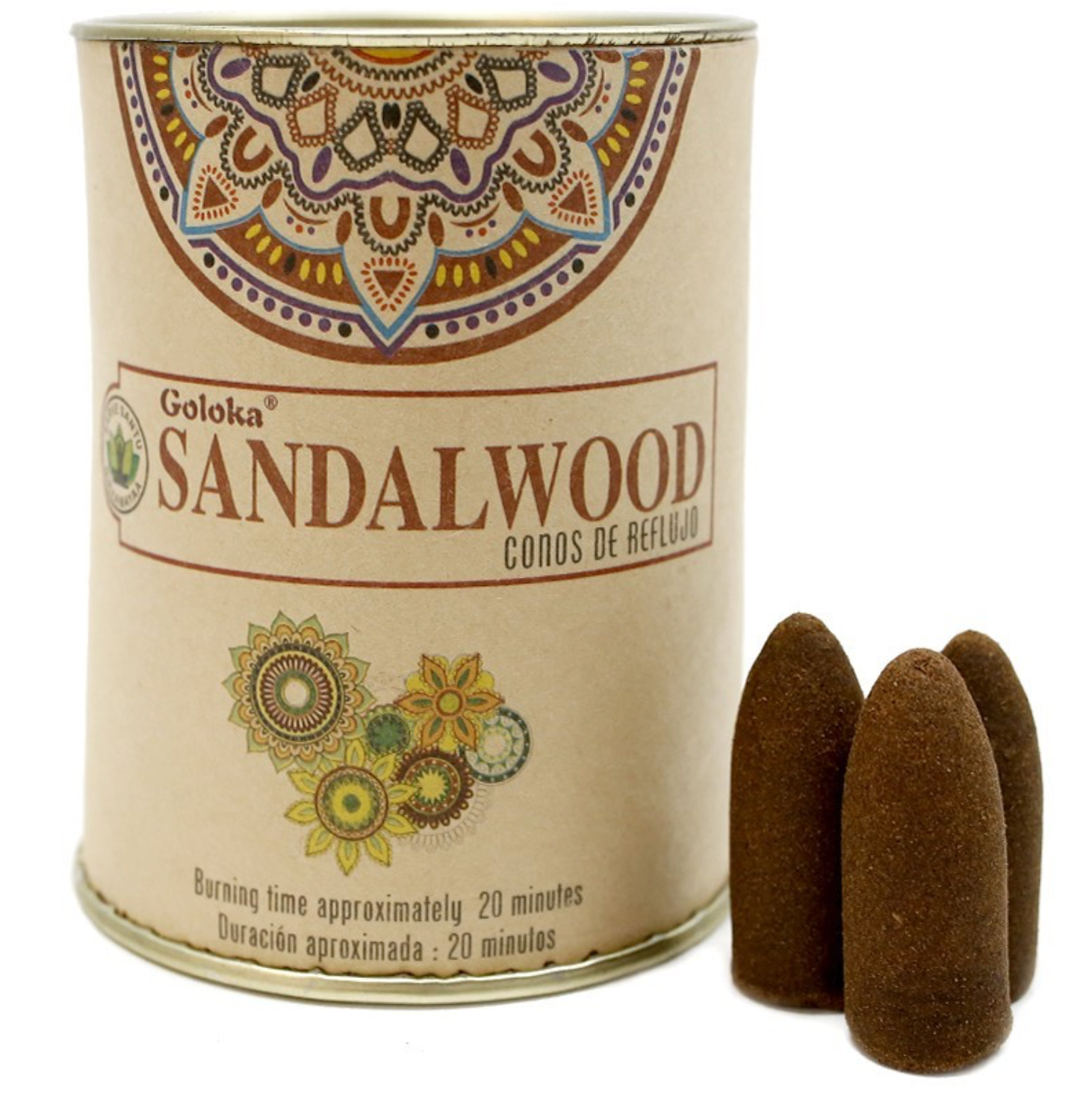 Incienso Cono Reflujo Sándalo