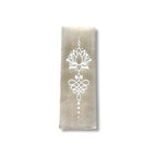 Selenita rectangular gravada 10 cm.
