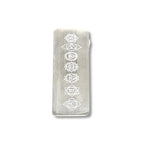 Selenita rectangular gravada 10 cm.